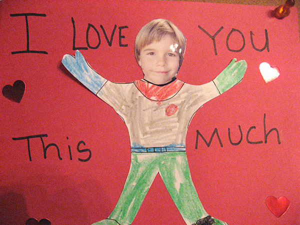 A great little pre-school project Eliot did for Valentine's day